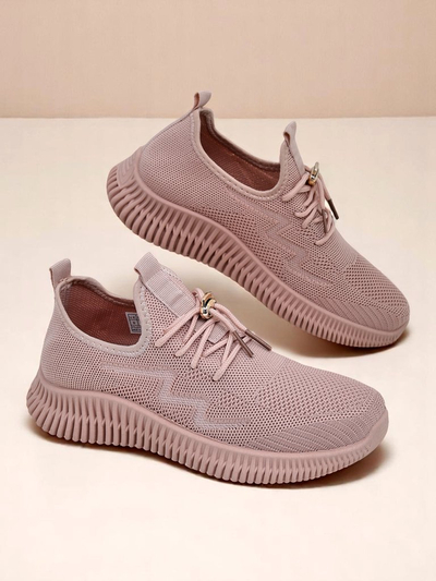 Aurelia Rosa - chaussures de sport pour femmes Royalfashion en tissu, roses, talon plat