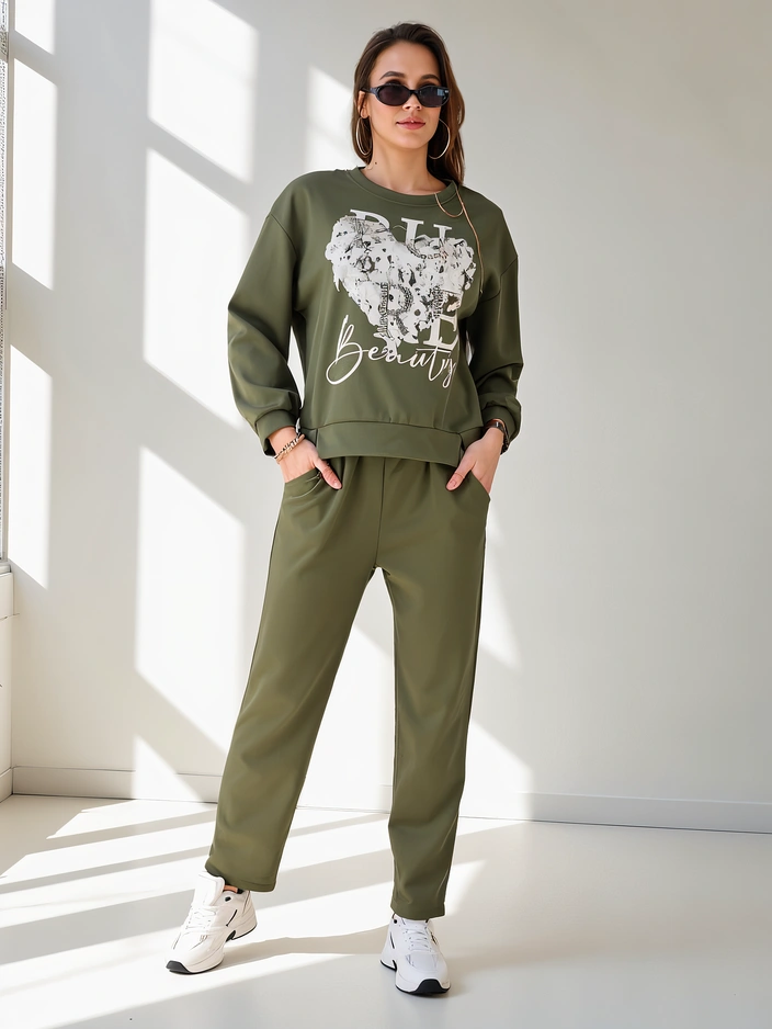 Ensemble en viscose Royalfashion pour femmes avec imprimé