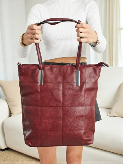 Sac à main shopper pour femmes en cuir écologique Tessira