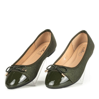 Ballerines vertes avec noeud Modo - Chaussures 1