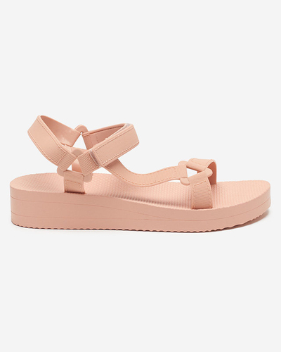 OUTLET Sandales plates roses pour femmes Ostoy-Shoes