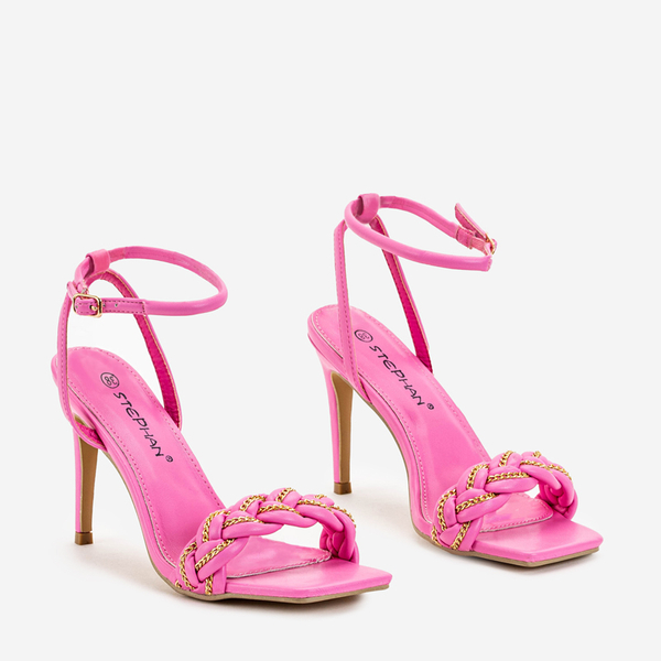 OUTLET Sandales femme fuchsia sur stiletto Tenedi - Footwear