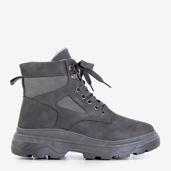 Bottes de neige femme Nevesa à lacets gris foncé - Footwear