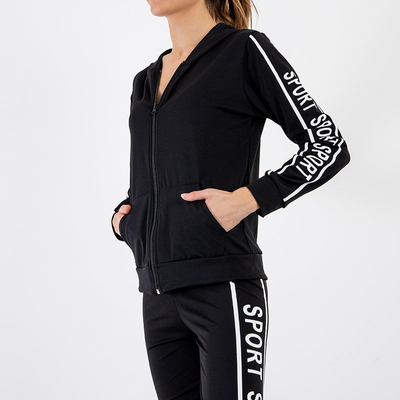 Ensemble de sport noir avec inscriptions blanches - Vêtements