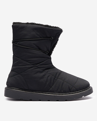 Bottes noires pour femmes a'la bottes de neige Amirfu- Footwear
