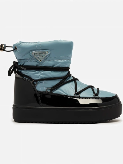 Royalfashion Bottes à enfiler pour femmes bottes de neige a'la en bleu Vevnose