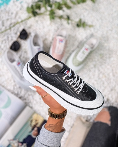 Royalfashion Baskets compensées Ferriva pour femme en noir