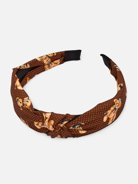 Royalfashion Serre-tête tressé à pois et oursons