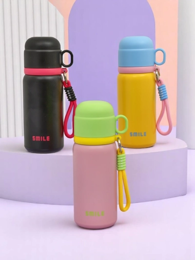 Royalfashion Mug thermique thermos avec une tasse Happy Smile
