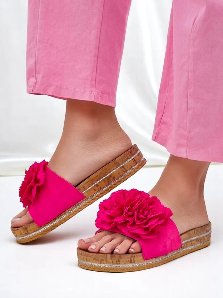 Royalfashion Chaussons pour femmes avec fleurs Focce