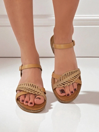 Royalfashion Sandales plates pour femmes Willow Grace