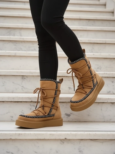 Bottes de neige à lacets Royalfashion pour femmes Siozi