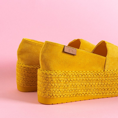 Espadrilles jaunes pour femmes sur une plateforme haute Kentuki - Footwear