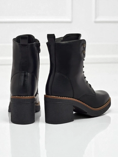 Bottines pour femmes en cuir écologique à talons Zeltra