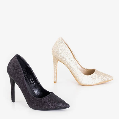 Talons hauts noirs avec paillettes Jena - Footwear