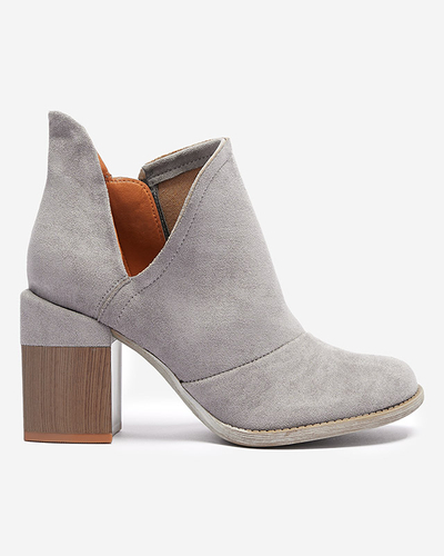 Bottines femme gris clair avec découpes Cintura - Footwear