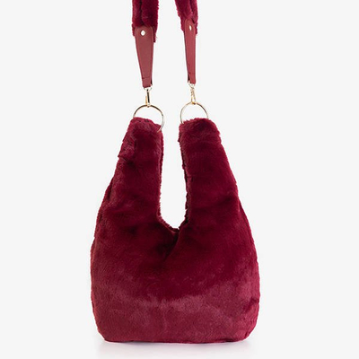 Sac à main femme en fourrure marron - Sacs à main