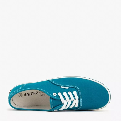 OUTLET Baskets homme turquoise à lacets Okilet - Footwear