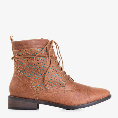 Boots marron avec une tige ajourée Mistral - Chaussures