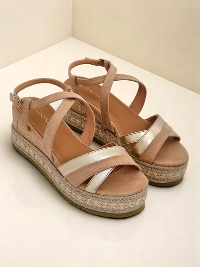 Royalfashion Sandales compensées pour femmes Eylaas
