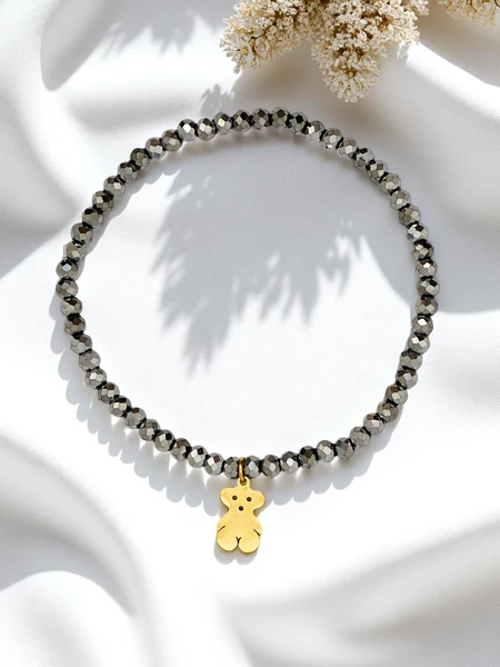 Royalfashion Bracelet pour femme avec pendentif ourson
