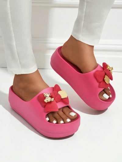 Tongs en caoutchouc pour femmes Royalfashion avec nœud décoratif Alday