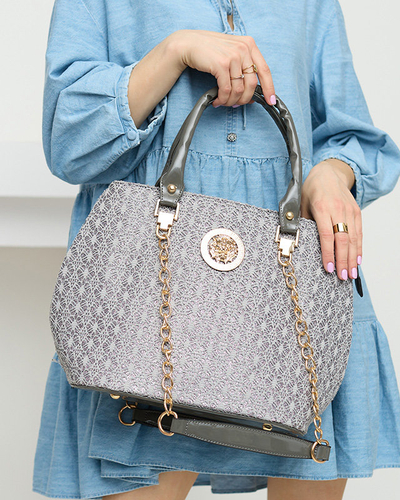 Sac à main femme gris brillant - Accessoires