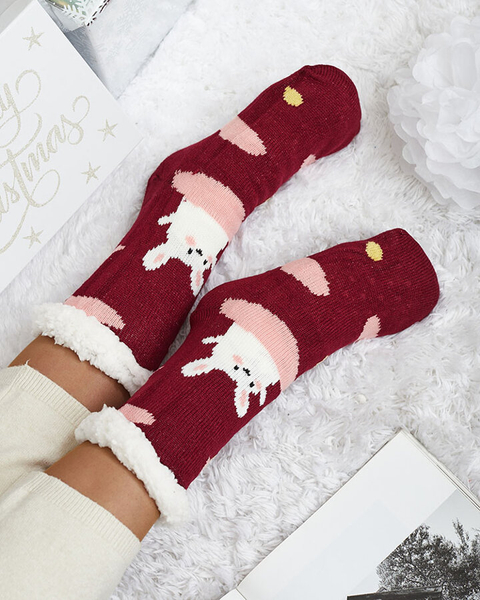Royalfashion Chaussettes d'hiver pour femmes avec motif de Noël