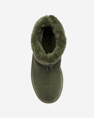 Bottes isolées vert foncé pour femmes a'la snow boots Kaliolen - Footwear