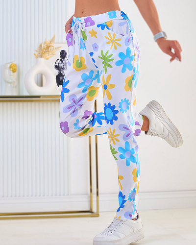 Royalfashion Pantalon femme en tissu floral