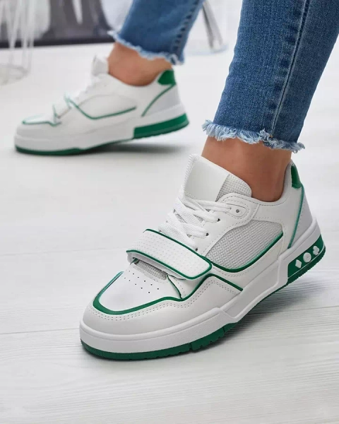 Baskets de sport pour femmes en blanc et vert Xirrat- Footwear