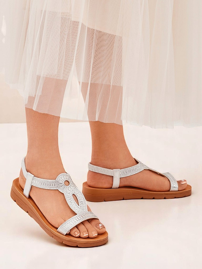 Sandales Royalfashion pour femmes avec brides décoratives Ava Shine