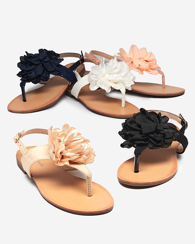 Sandales poudrées pour femme avec une fleur Nerikala - Chaussures