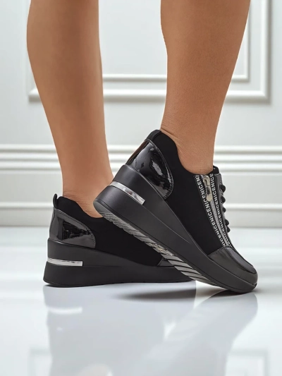 Sneakers compensées noires pour femmes Calista Nero - élégance et confort au quotidien