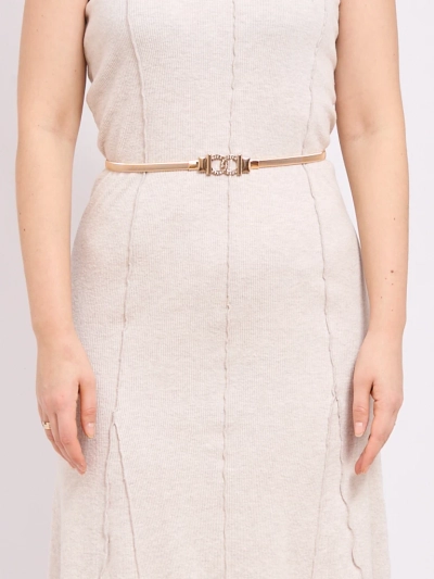 Aurelia Roma – Ceinture fine dorée pour femme en métal avec boucle décorative
