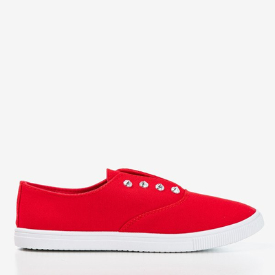 Sneakers rouges avec clous Odila - Chaussures 1