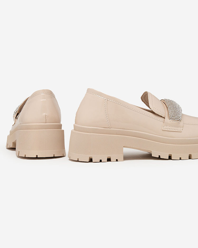 Royalfashion Mocassins laqués pour femme avec ornement Averados