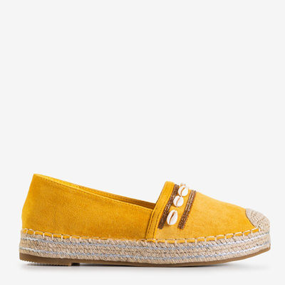 Espadrilles femme moutarde à coques Amidoz - Chaussures