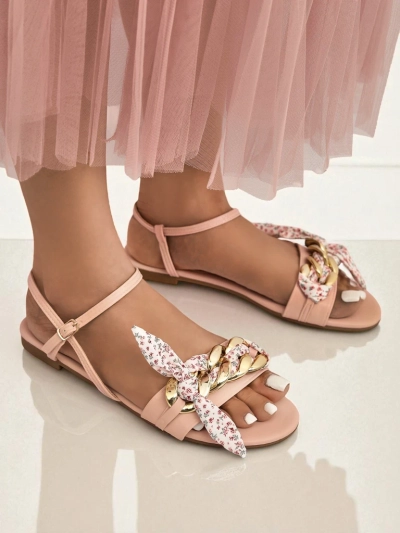 Royalfashion Sandales plates pour femmes BareLuxe