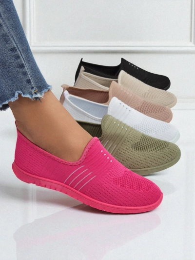 Mocassins pour femmes Perseida tissu confortable orange pour le printemps et l'été
