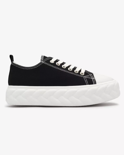 Royalfashion Baskets compensées pour femme noir Merija