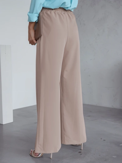 Royalfashion Pantalons larges pour femmes avec plis