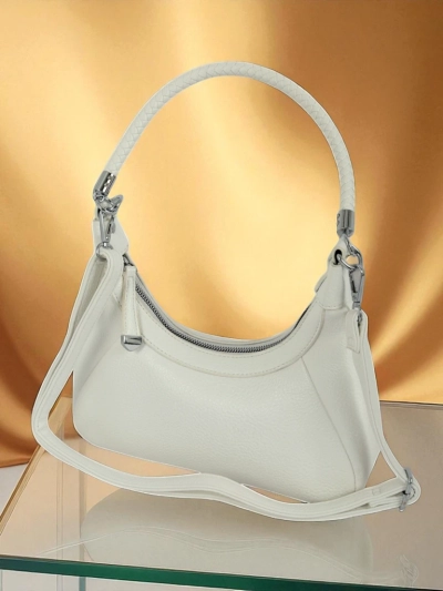 Royalfashion Petit sac à main pour femme en cuir écologique avec sangle décorative Lacquea