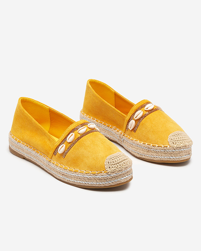 Espadrilles femme moutarde à coques Amidoz - Chaussures