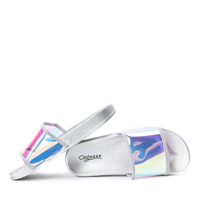 Chaussons argentés avec une bande holographique Active - Footwear 1