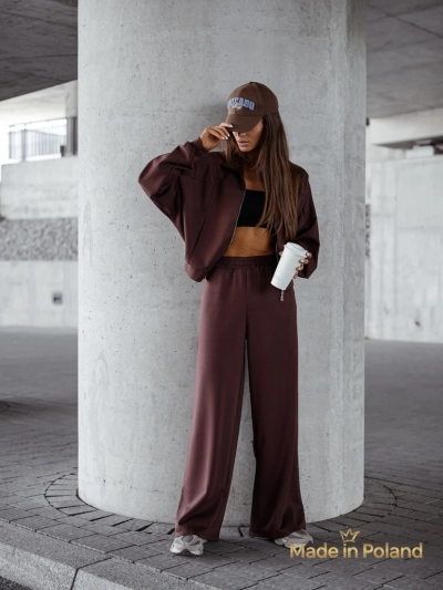 Ensemble de survêtement en viscose pour femmes Long Waves