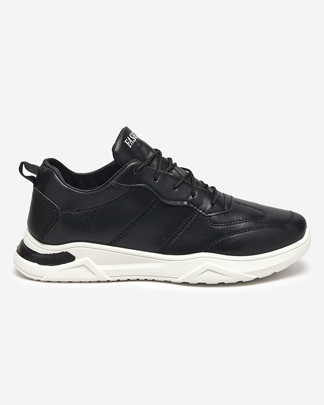 OUTLET Chaussures de sport en cuir écologique pour hommes en noir Frossg- Footwear