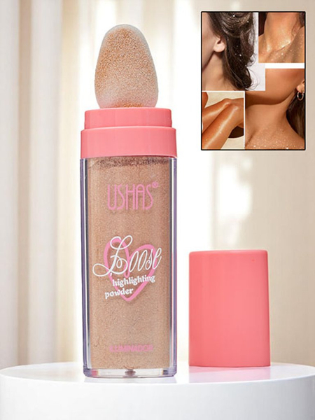USHAS Enlumineur libre pour le visage avec éponge Sunset Kiss