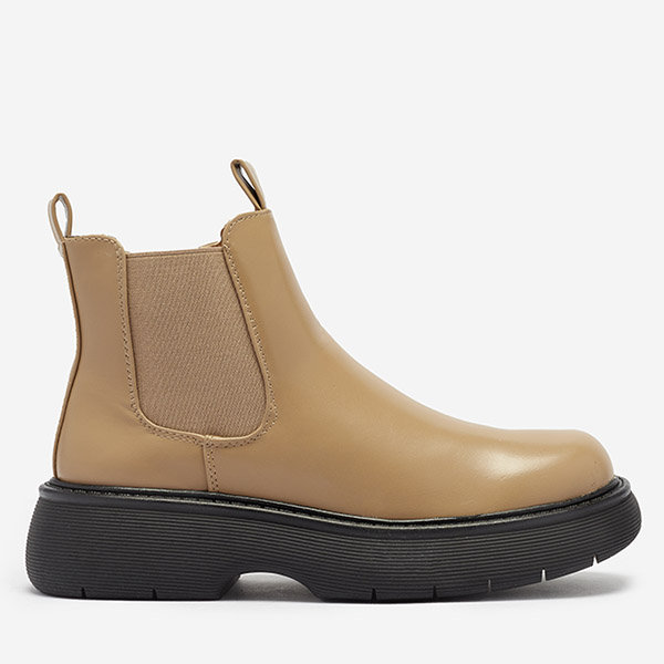 OUTLET Bottes femme marron clair sur semelle plus épaisse Somico - Footwear