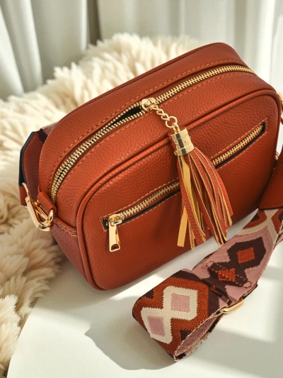 Royalfashion Petit sac à main pour femme en cuir écologique avec bandoulière colorée Kovi Lace